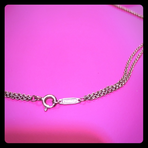 Tiffany & Co Silver 16 inch double chain necklace - Picture 4 of 4